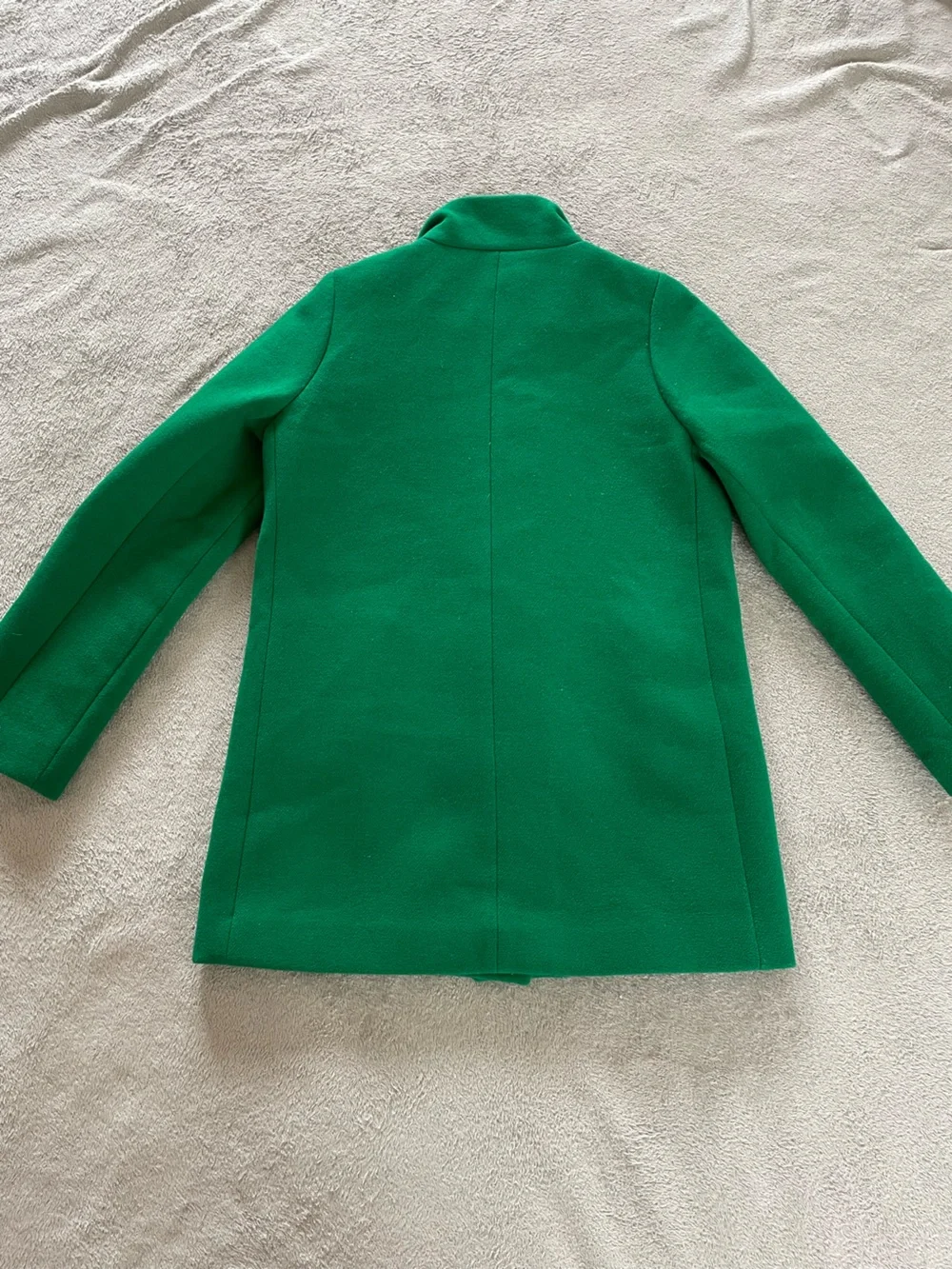 J. Crew Wool Blend Funnel Neck Kelly Green City Coat Size 8 Old Money Preppy - Picture 4 of 10
